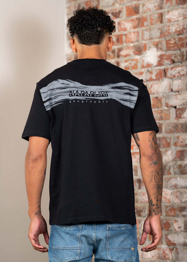 Napapijri T-shirts Back graphic t-shirt - black beauty