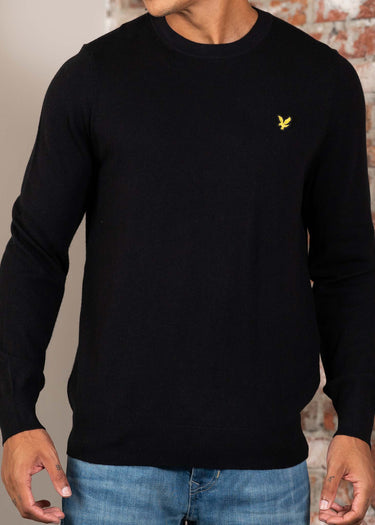Lyle & Scott Truien Cotton merino crew neck jumper - jet black