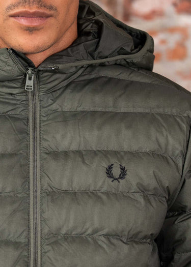 Fred Perry Jassen Hooded insulated jacket - laurel wreath green