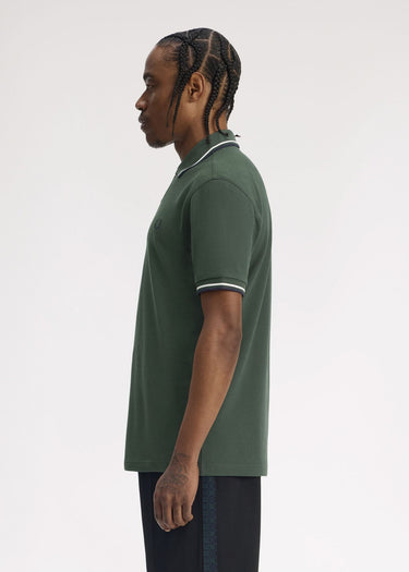Fred Perry Polo's Twin tipped fred perry shirt - crtgrn snwt nvy