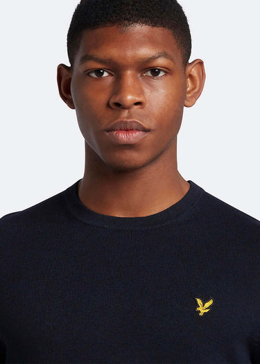 Lyle & Scott Truien Cotton merino crew neck jumper - dark navy