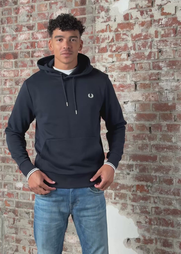 Fred Perry Hoodies Tipped hooded sweatshirt - navy
