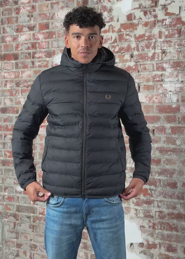 Fred Perry Jassen Hooded insulated jacket - black