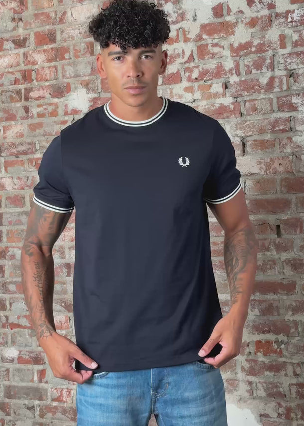Fred Perry T-shirts Twin tipped t-shirt - navy