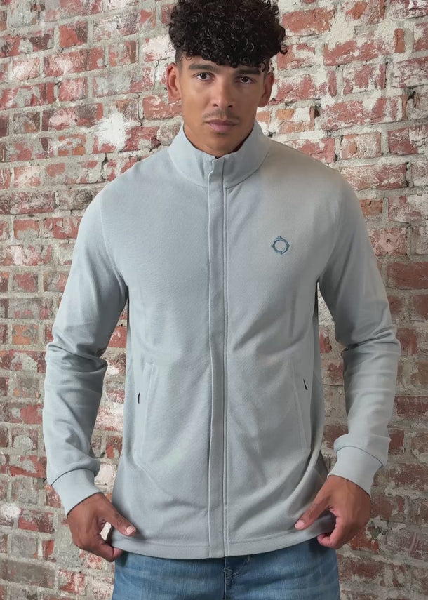 MA.Strum Vesten Pique full zip - battleship grey