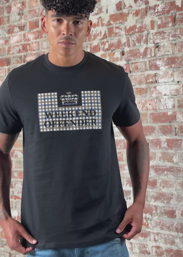 Weekend Offender T-shirts Shevchenko - black mid house check