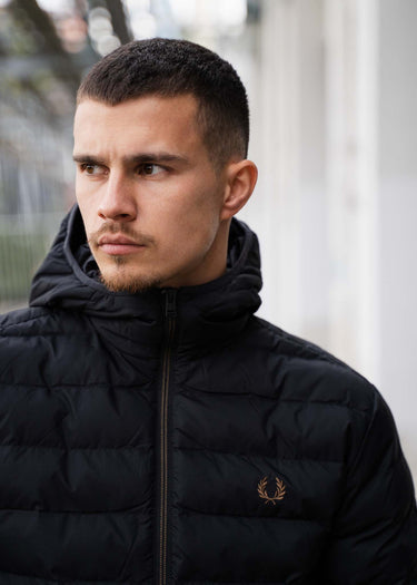 Fred Perry Jassen Hooded insulated jacket - black